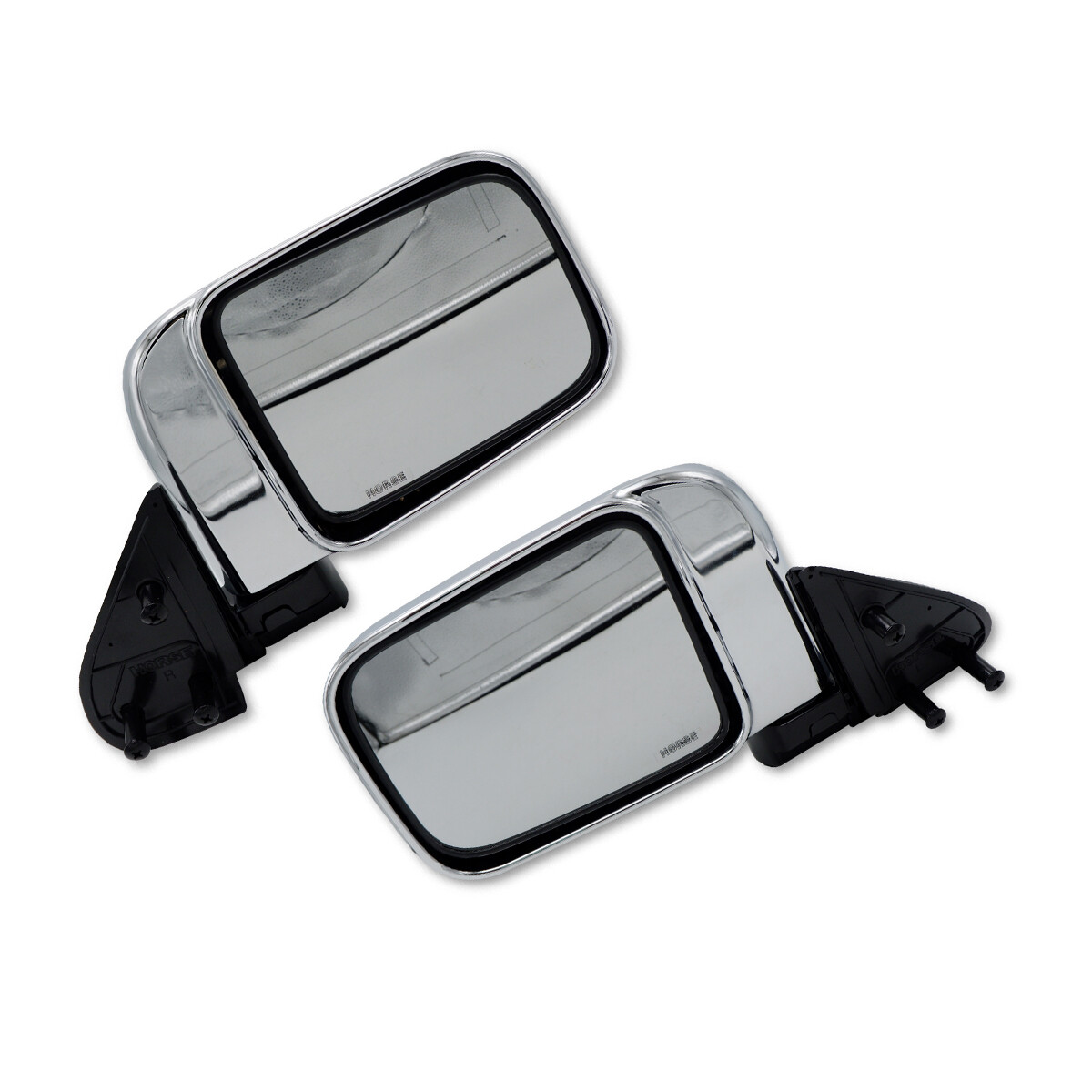 Lh+Rh Manual Side Mirror Chrome For Nissan D21 Big-M D22 1986 1997, 1980 1986