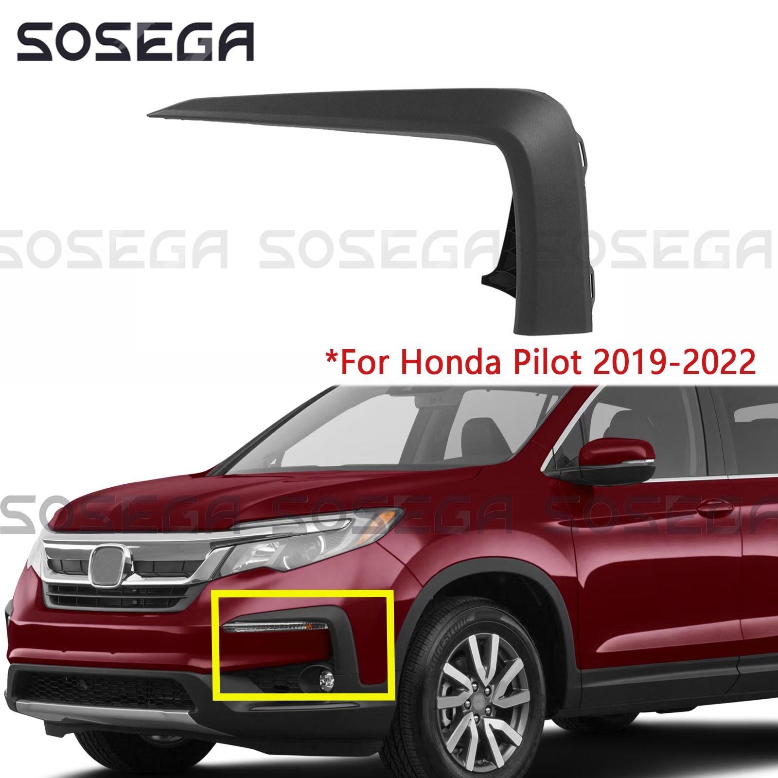 Bumper Trim For Honda Pilot 2019-2022 Front Left Driver Side Garnish 71108TG7A50