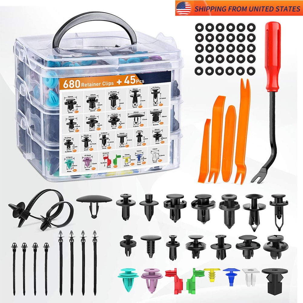725X Mixed Auto Fastener Car Door Panel Bumper Fender Fixed Clamp Push Type Clip