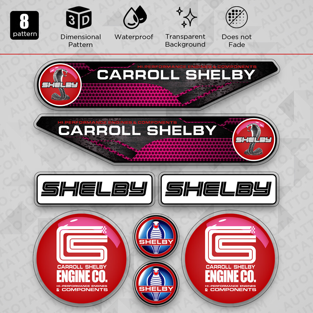 Ford Mustang Shelby Racing Sport Car Logo Sticker Vinyl 3D Decal Stripes Decor