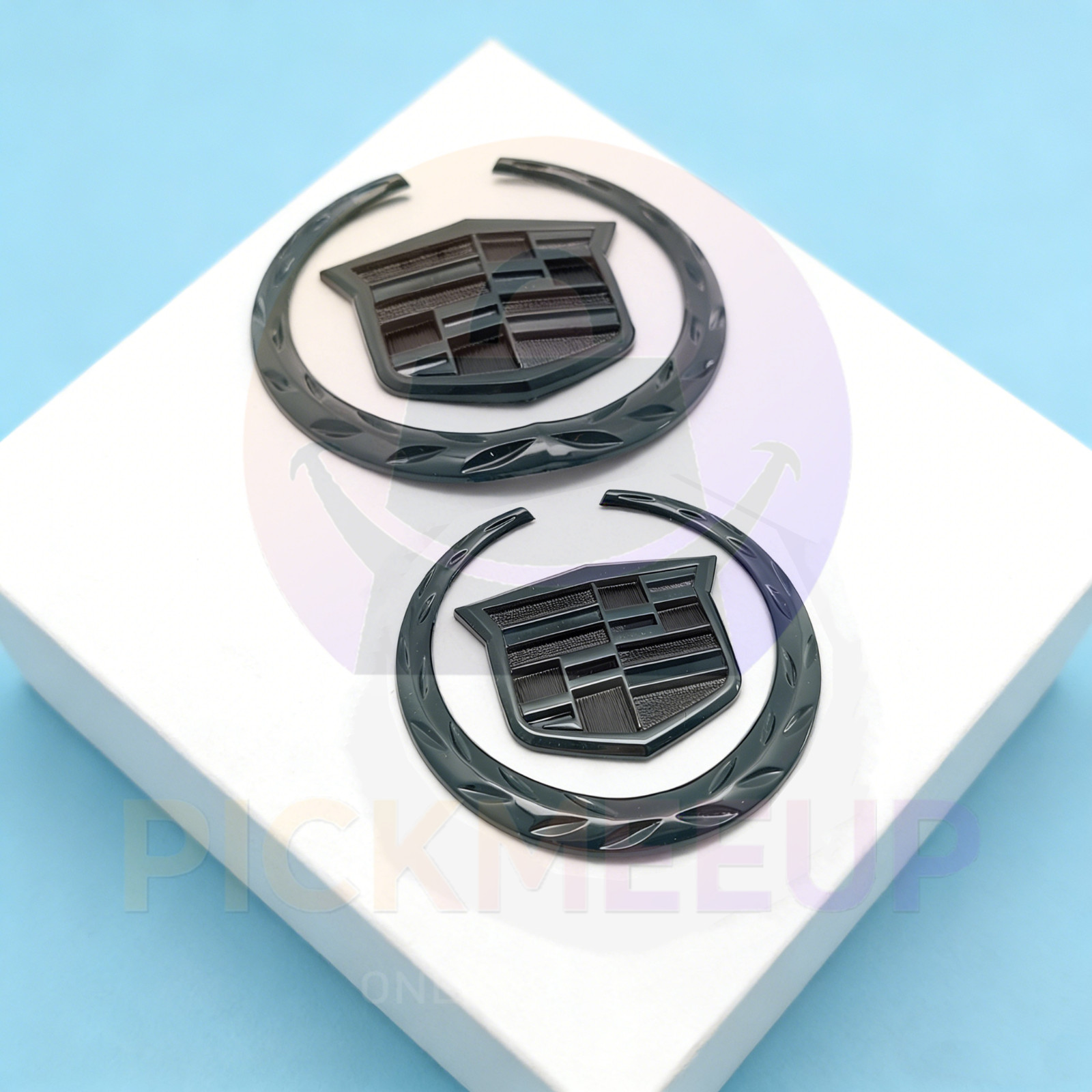 Gloss Black for ATS CTS STS Front Grille Rear Trunk Lid Liftgate Emblem Badge