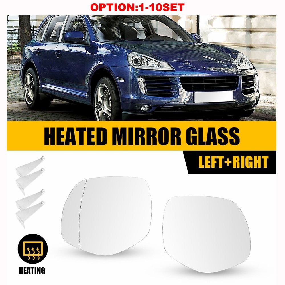 Right Left Heated Side Mirror Glass Replace For Porsche Cayenne 2008 2009 2010