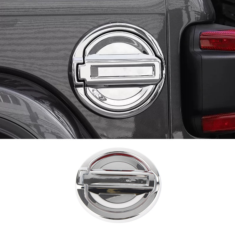 Chrome Gas Fuel Tank Oil Cap Trim Decor For Jeep Wrangler 2018-2026