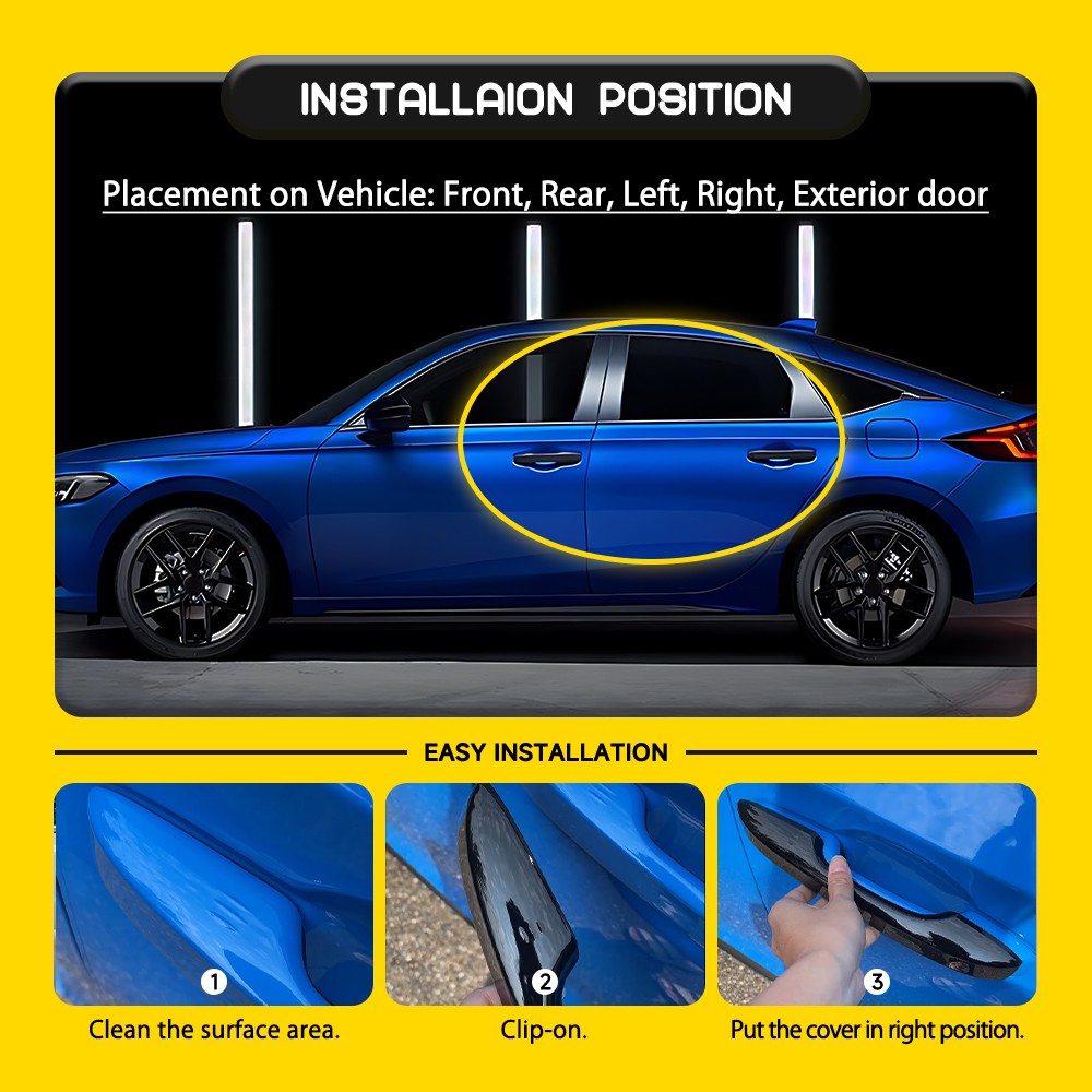 for 11th Gen Honda Civic 2022-2025 Door Handle Cover Exterior Handle 4-20X