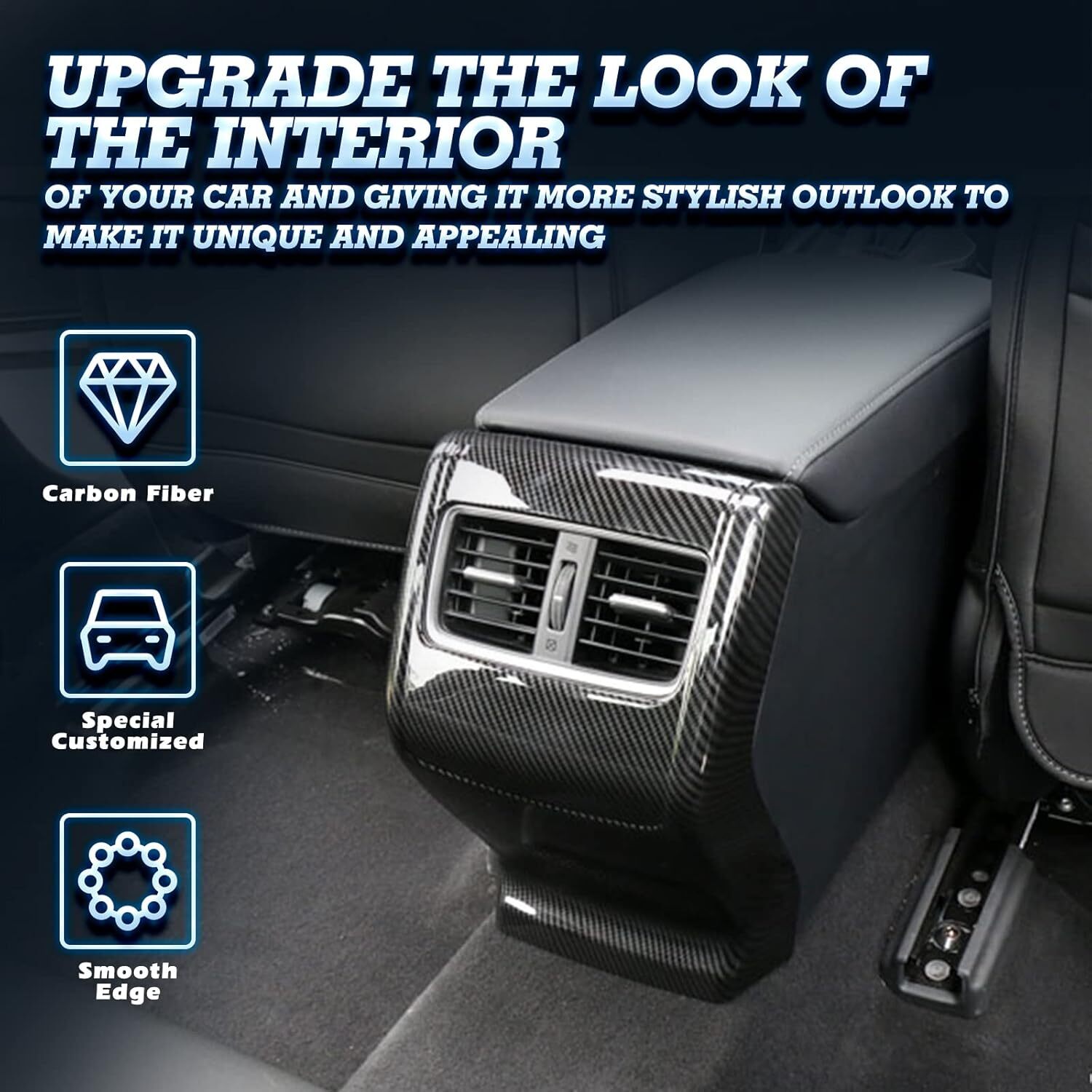 High Quality Carbon Fiber Air Vent Outlet Overlay Trim For Honda Accord 2018-22