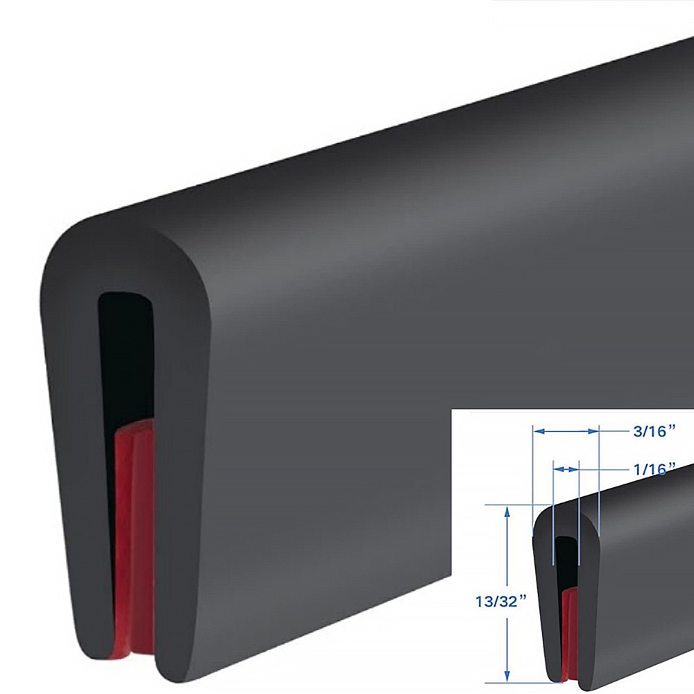 U-Shaped For Most Vehicles 10Feet Door Edge Guard Edge Strip Rubber Sealing Trim
