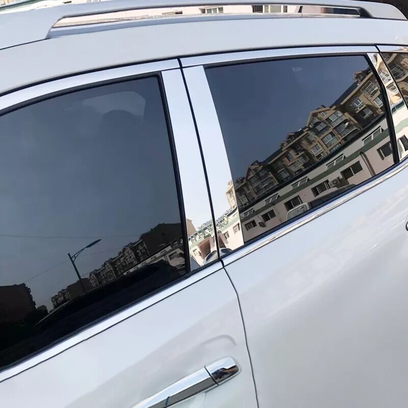 6x Chrome Pillar Posts Door Trim For 2007-2011 Honda CRV Mirror Cover Window