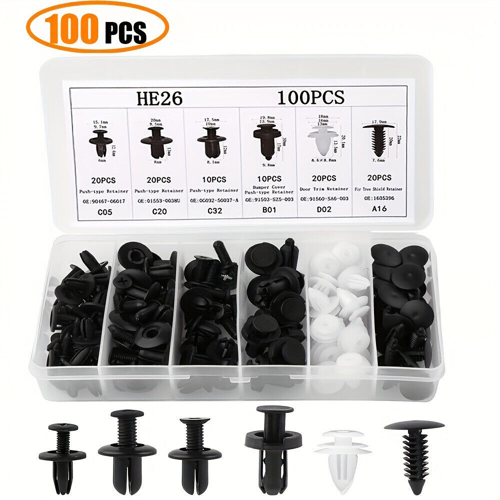 Clip Trim Car Push Pin Rivet Bumper Door Panel Retainer Fastener Kit Accessories