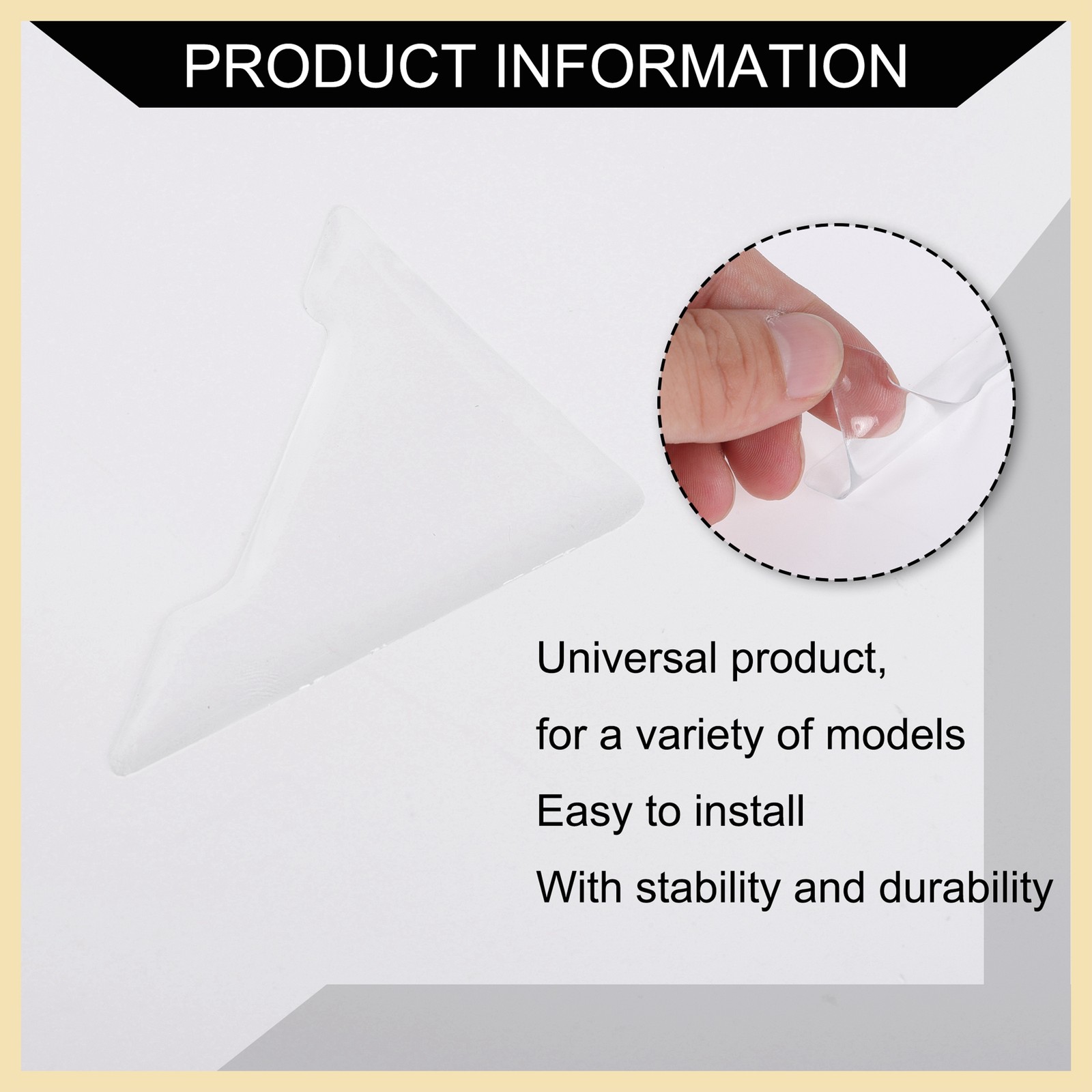 Door Guard Protector Door Edge Corner Guard for Vehicle PU 1 Set Clear