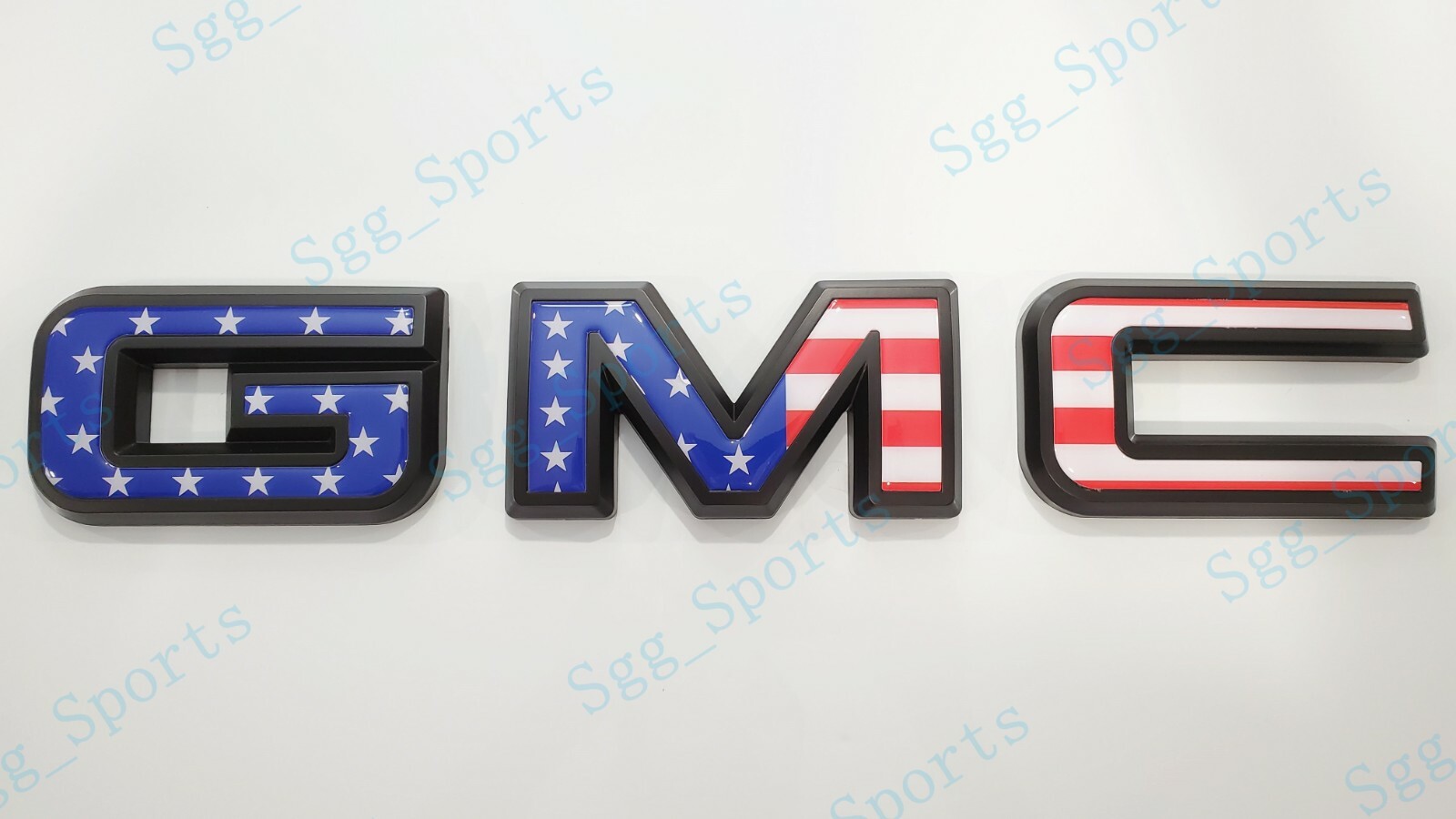 2019-2023 GMC Sierra 1500 2500HD 3500HD Rear Only Blue USA Flag OVERLAY Emblem