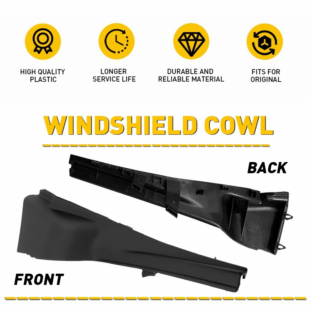 Windshield Wiper Cowl Extension Trim Black For 2015-2024 2017 Nissan Murano