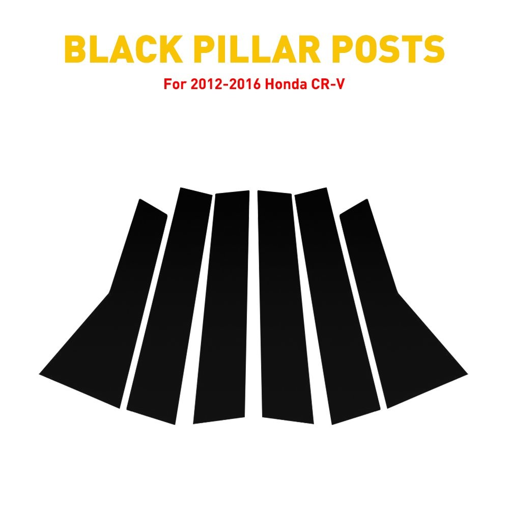 For 2012 2013 Honda 2014-2016 CR-V Glossy black Piano Door Pillar Post Trims US