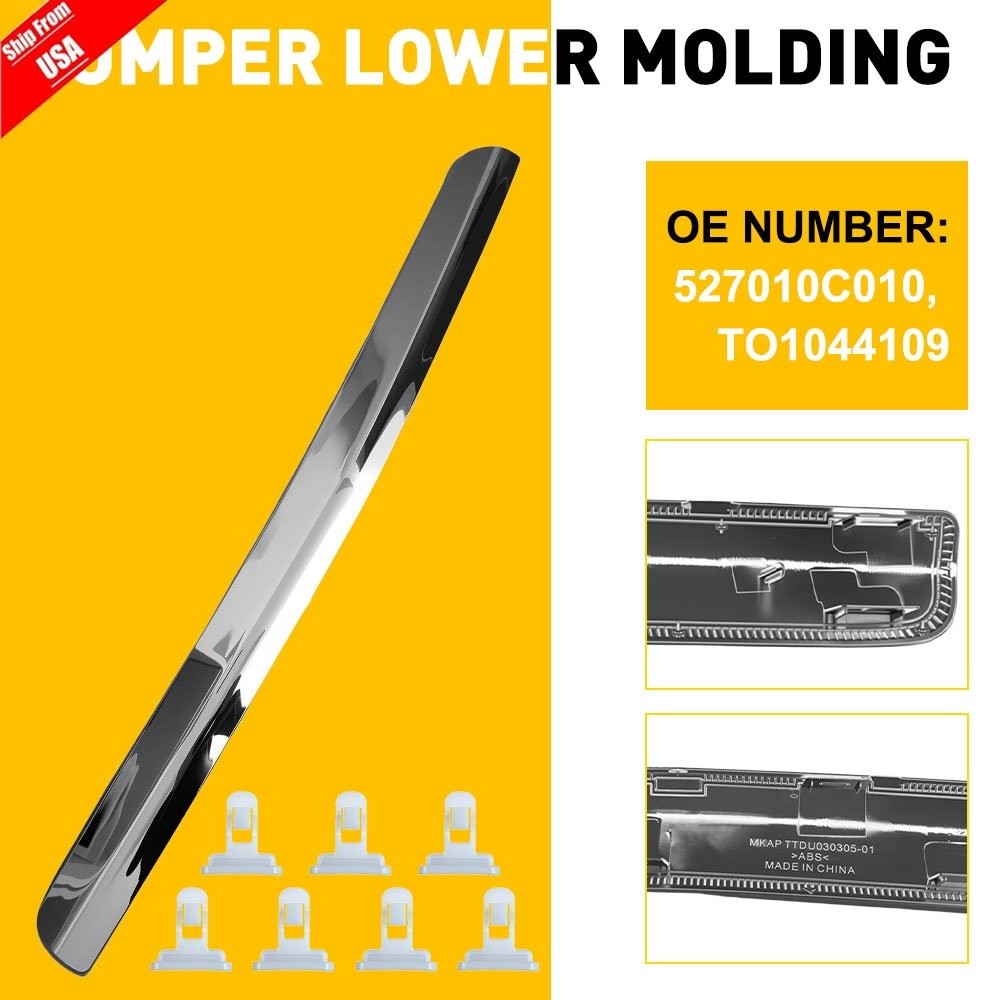 TO1044109 Front Bumper Chrome Lower Molding Trim For 2000-2006 Toyota Tundra