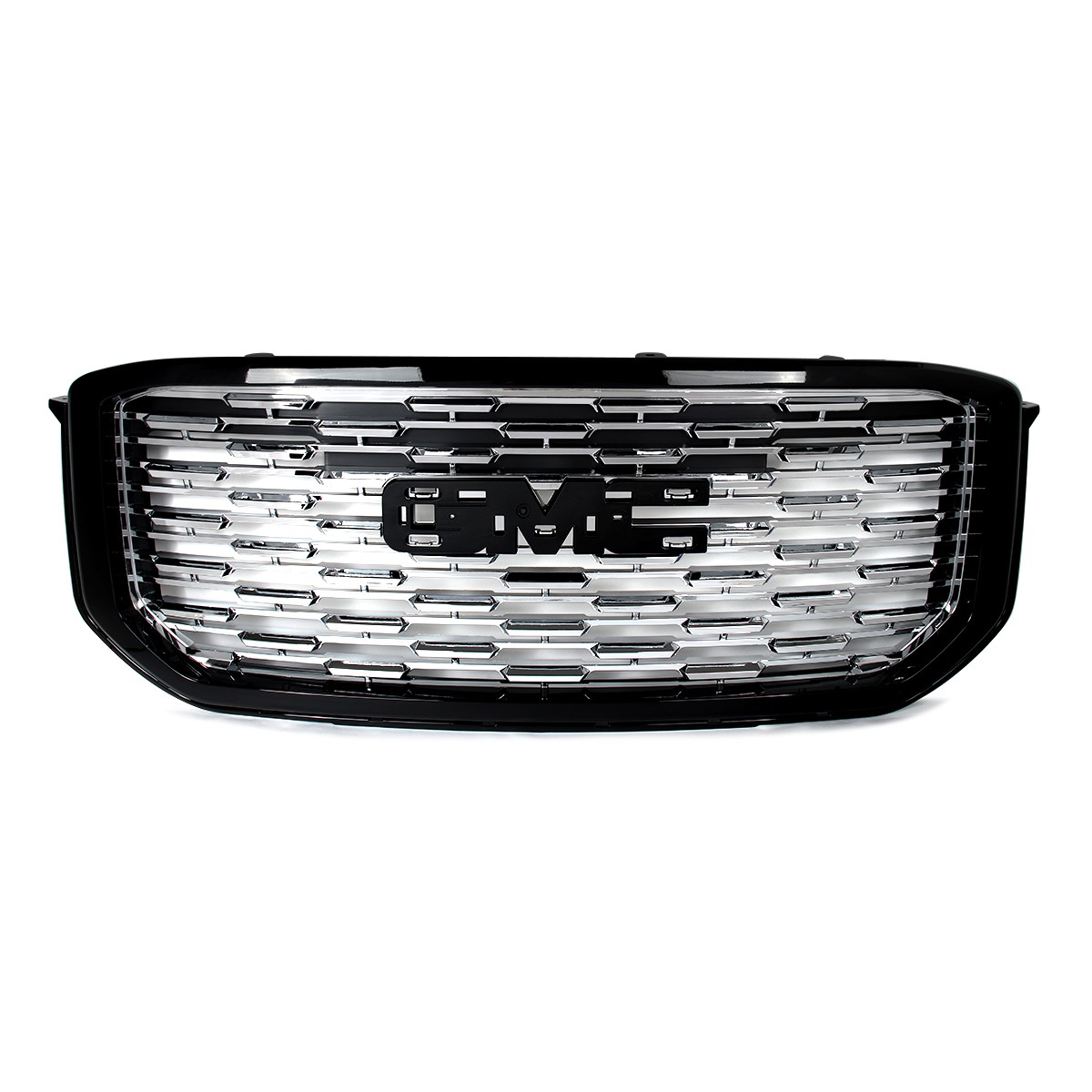 For GMC Yukon / XL 2015-2020 Denali Style Front Upper Grille w/Chrome Trim ABS