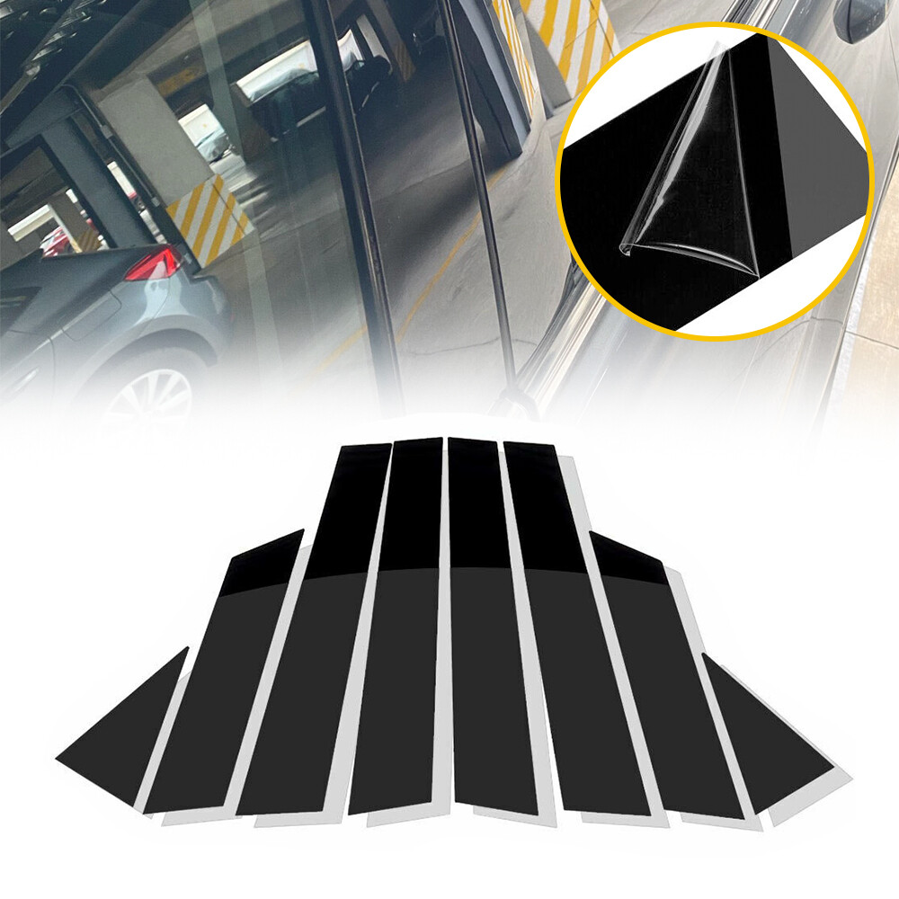 8x Door Pillar Post Trim Gloss Black For 2013-2018 Nissan Altima Car Accessories