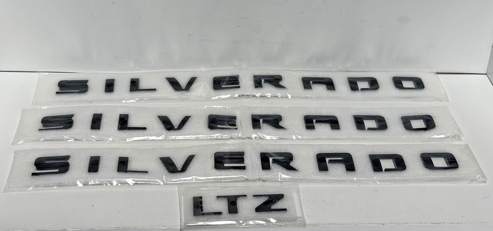 Emblems Letter Badge For SILVERADO LTZ 1500,2500… 4PCS Matte Black Nameplate