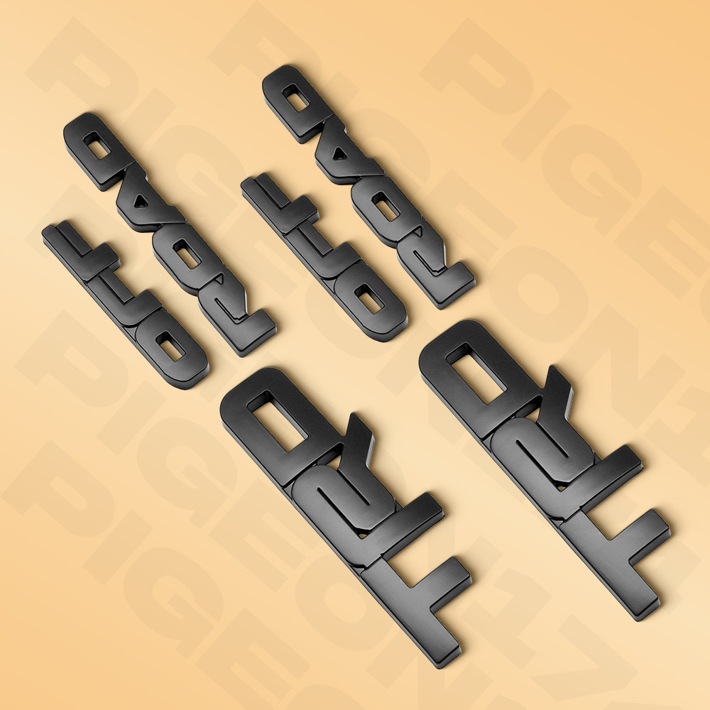 2PCS For 4RUNNER OFF ROAD BLACK EMBLEM LEFT RIGHT SIDE BADGE OVERLAY NAMEPLATE