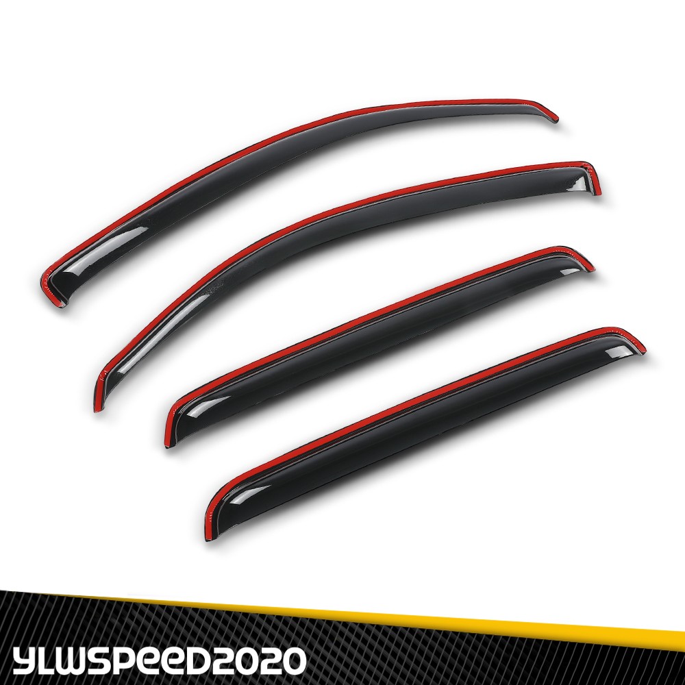 Fits 05-15 Toyota Tacoma Double Cab In-Channel Vent Visor Window Deflectors