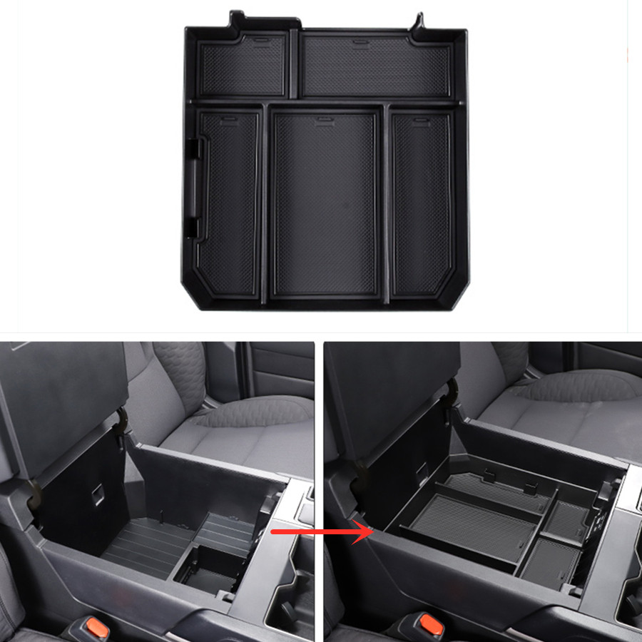 High Quality ABS Iner Armrest Central Storage Box Tray For Toyota Tundra 2022-24