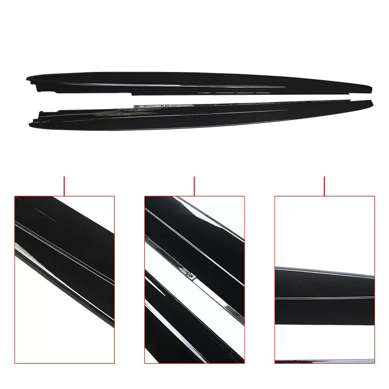 Side Skirts Extension Glossy Black For 2017-23 BMW 5 Series G30 G31 M Sport 540i