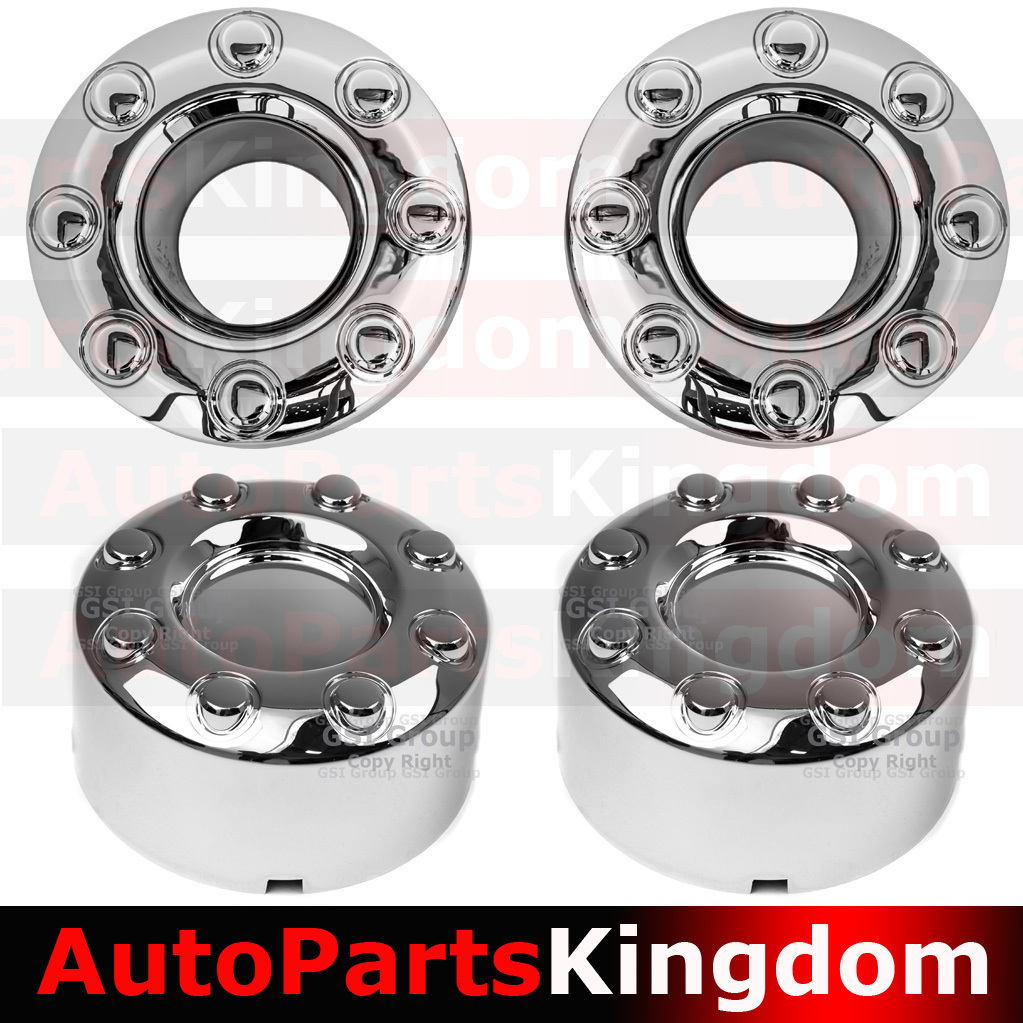 05-17 Ford Super Duty DUALLY Chrome 17″ 1x Set Front+Rear Wheel Center Hub Cap