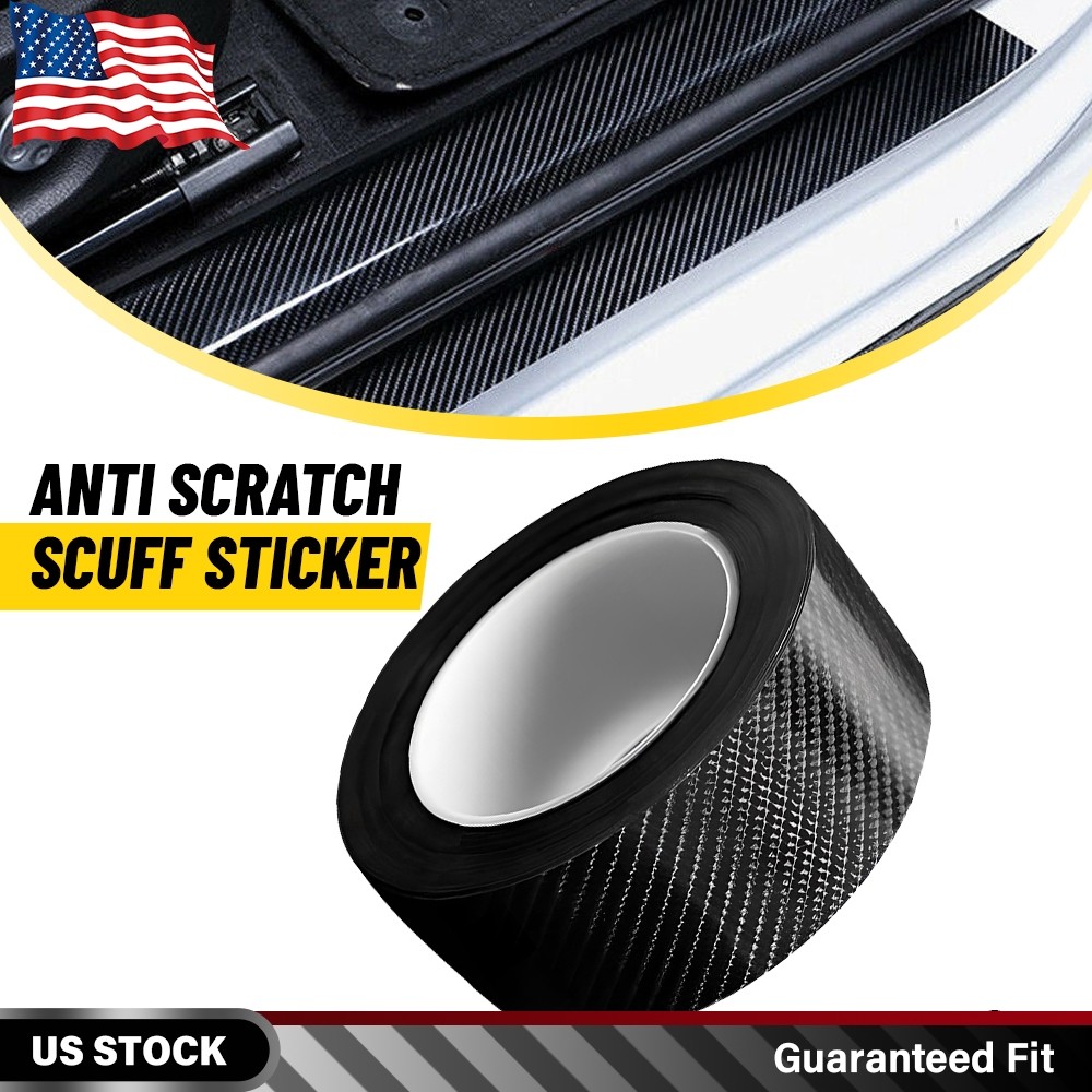 10FT Anti-Scratch Adhesive Strip Door Edge Guard Protector Strip Carbon Fiber