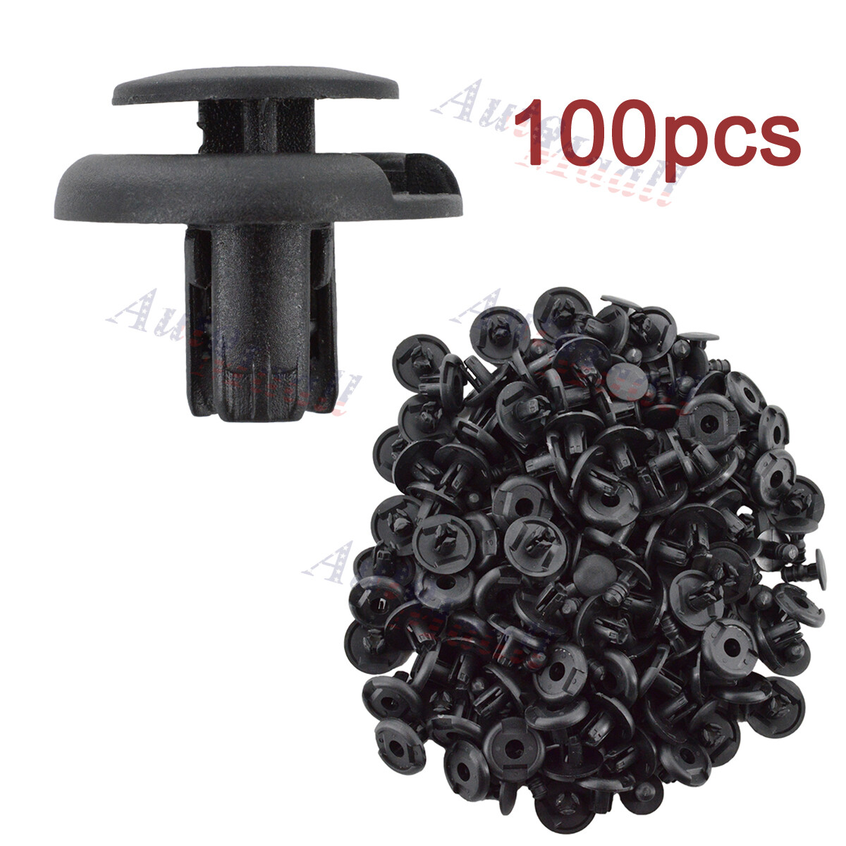 100pcs Fender Bumper Clips For 7mm Hole Mazda 2 3 5 6 626 B2300 B2500 B3000 CX-7