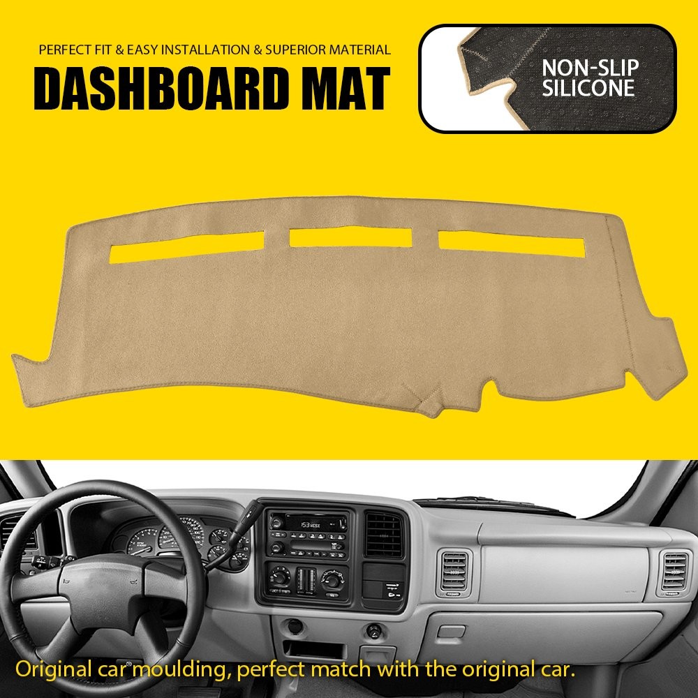Car Dash Mat Cover Dashboard Pad Beige for 2000-2006 Chevrolet Tahoe/Suburban