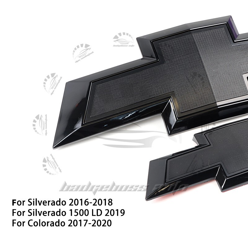 Gloss Black Bowtie Emblem Front Rear Badge 2015-2020 for Tahoe Suburban 84722859