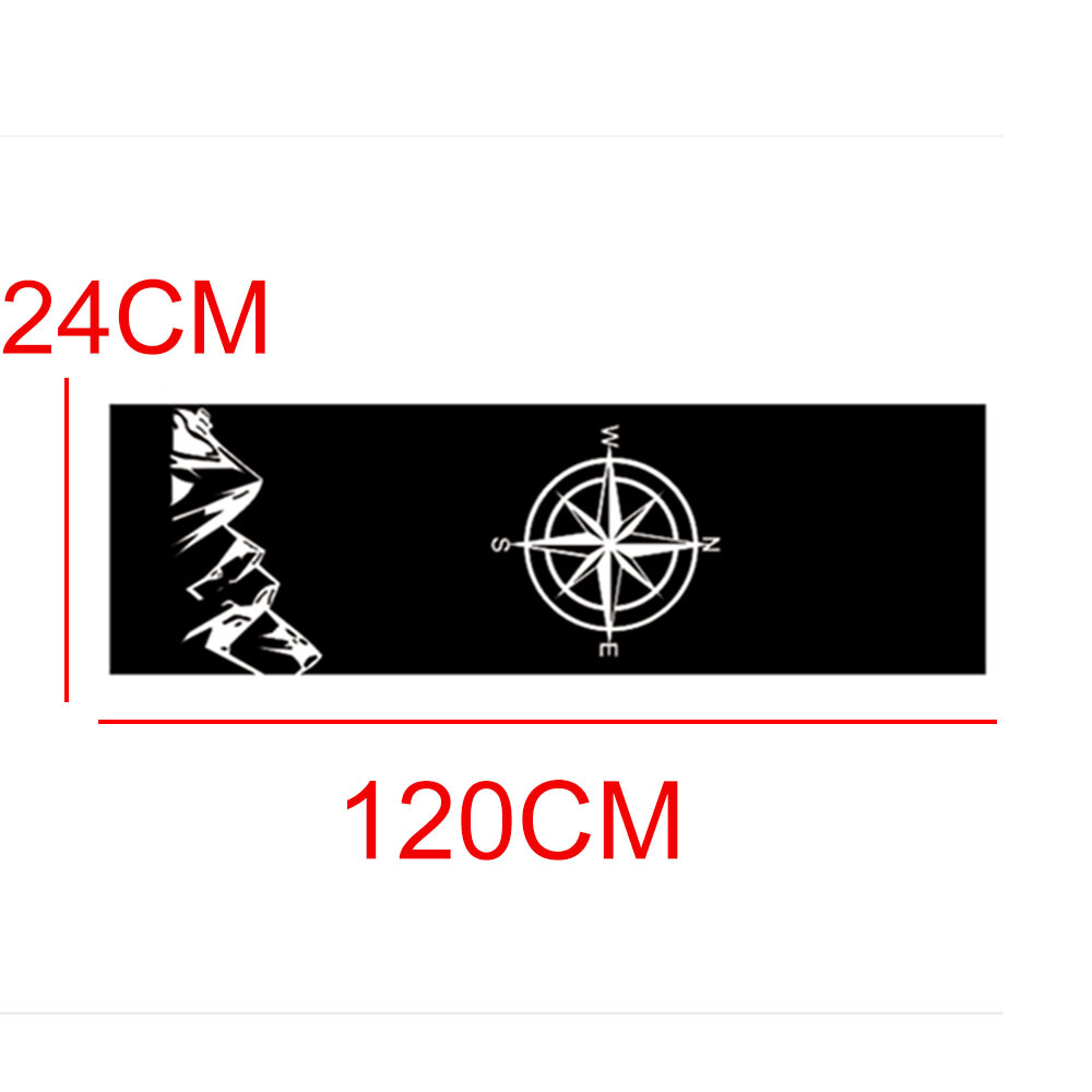 1pc 47” Black Mountain Compass Graphic Car Hood Bonnet Vinyl Sticker Decal