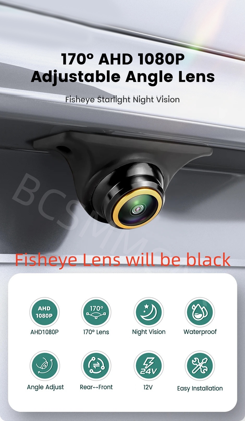 170° Car Rear View Camera Backup Reverse Parking Cam Night Vision Waterproof