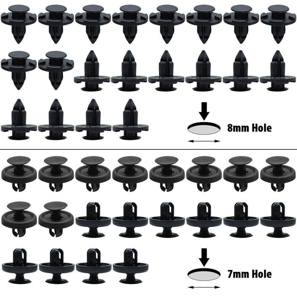 For Auto 100pcs Plastic Clips Fastener Screw Rivets Set Trunk Car Bumper Fender