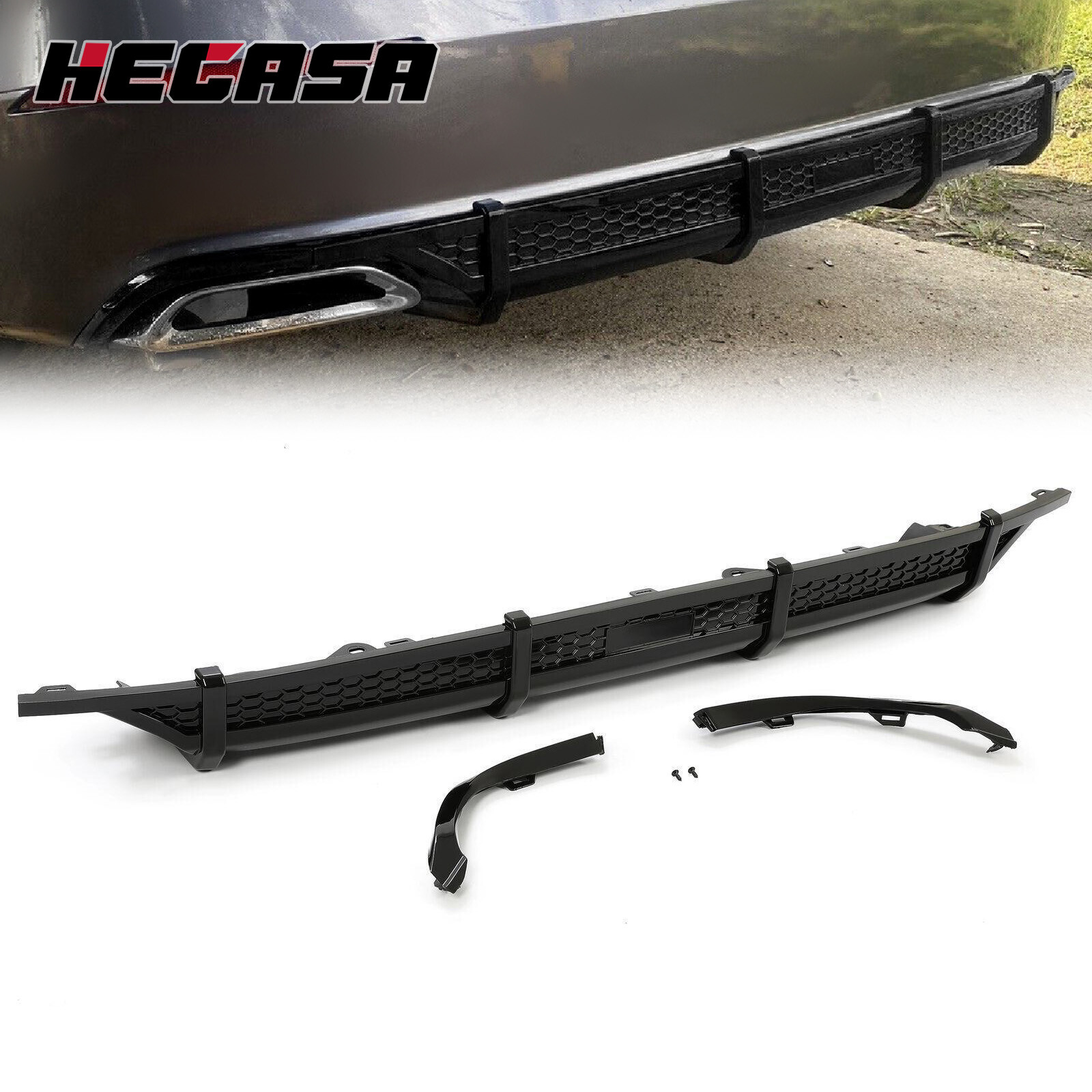 HECASA For Honda Accord 2018 19 20 2021 REAR BUMPER DIFFUSER LIP LOWER VALANCE
