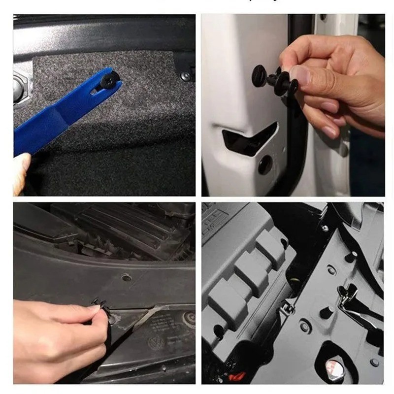 100-Pack Car Trunk Screw Rivets – Bumper & Fender Plastic Fastener Clips