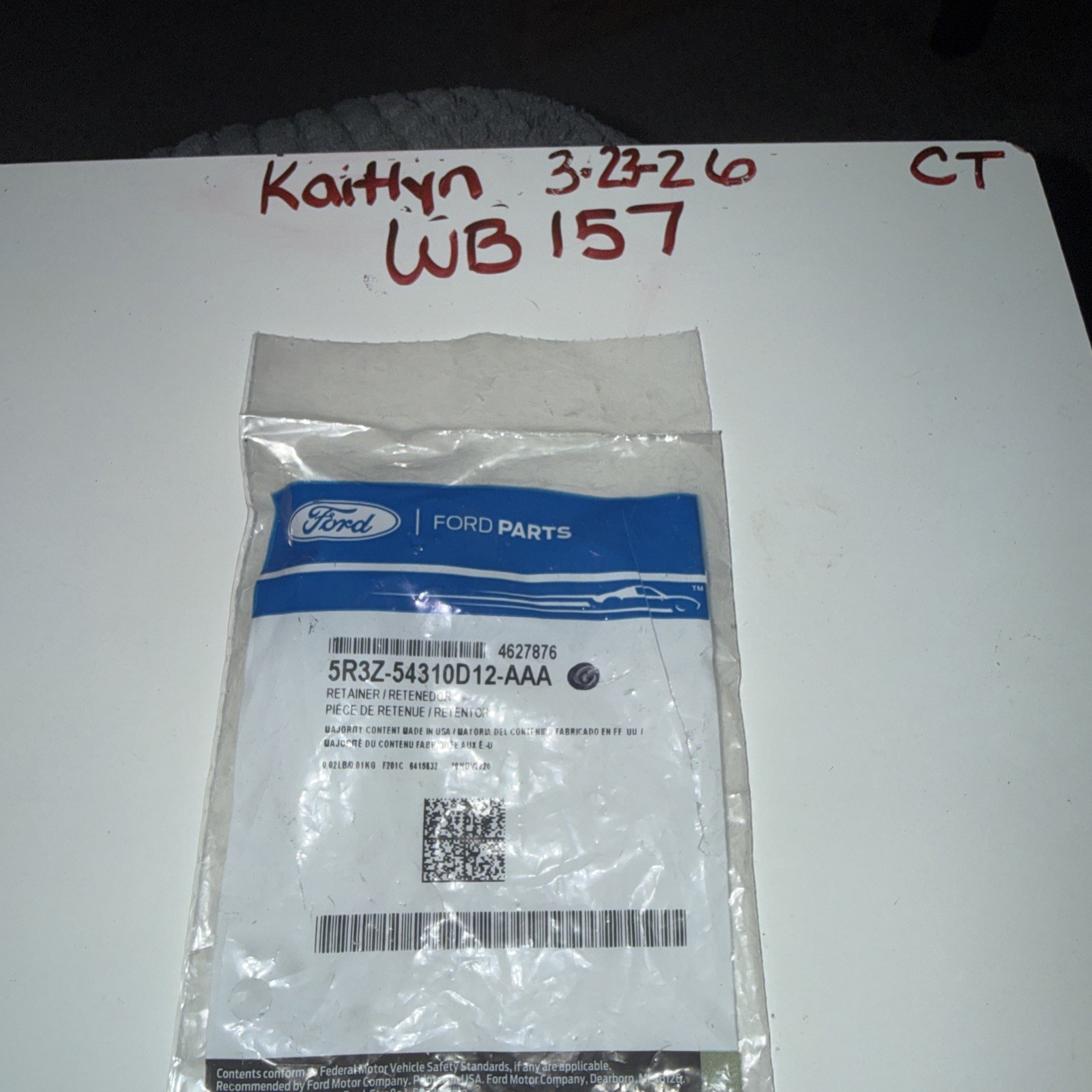 (1) Genuine Ford 5R3Z-54310D12-AAA Rear Trim Panel Fastener, Sold Individually