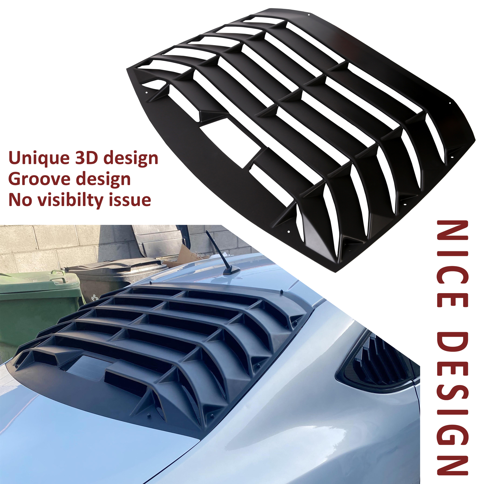 Rear Window Louver For Toyota 86 & Scion FR-S & Subaru BRZ 2013-2020
