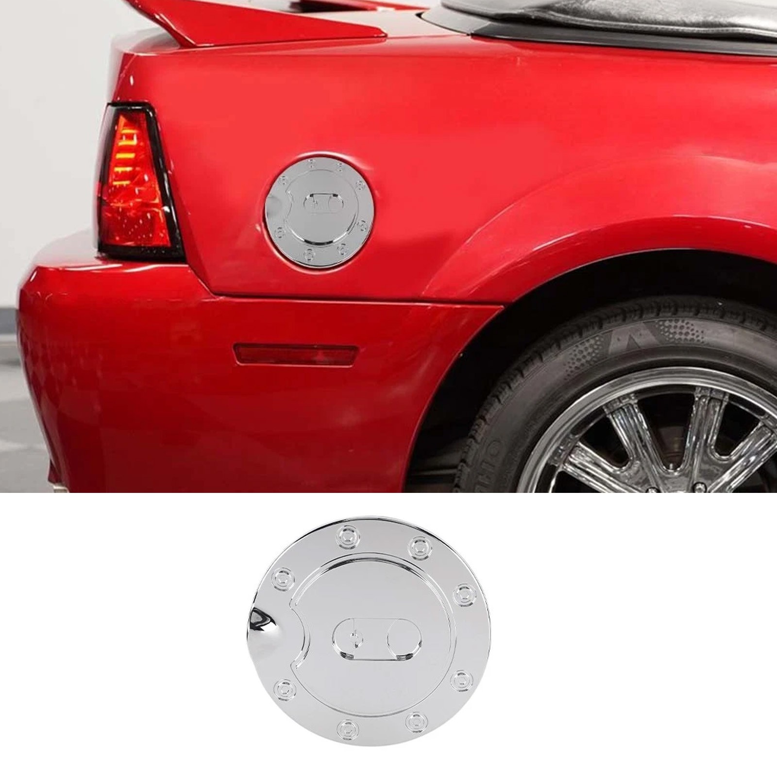 Car Gas Filler Cap Fuel Tank Door Cover Black for Ford for Mustang 1998-2004