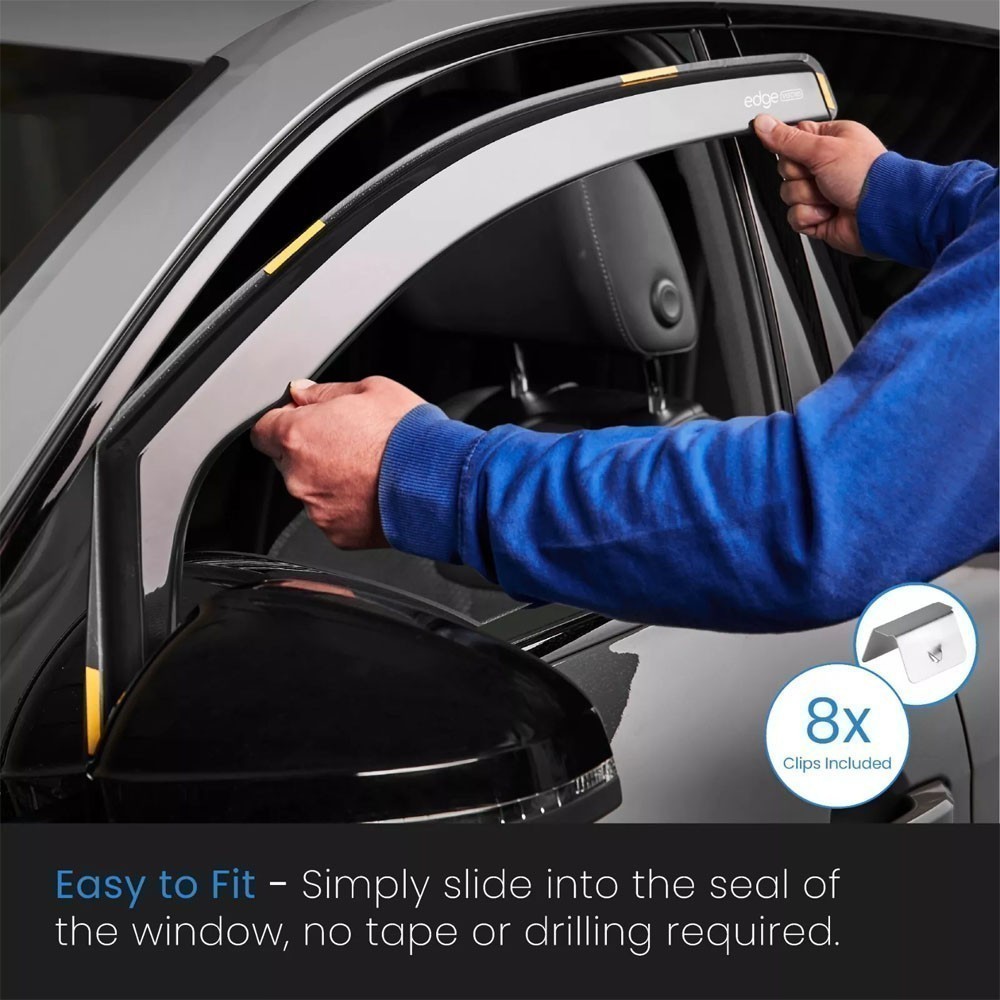 In-Channel Window Visor for 2012-2018 Ford Focus Vent Rain Guards Deflector 4pcs