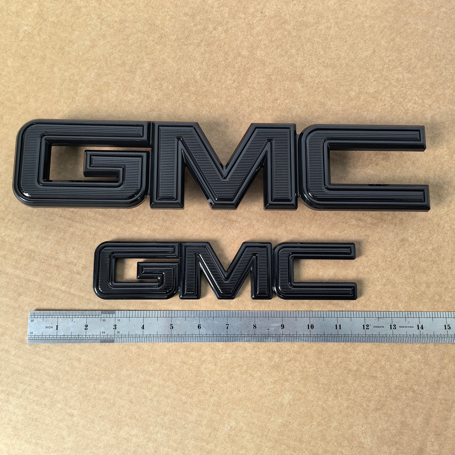 2015-2020 Kit OEM Grille & Rear GMC Emblem Badge for Yukon / XL Gloss Black