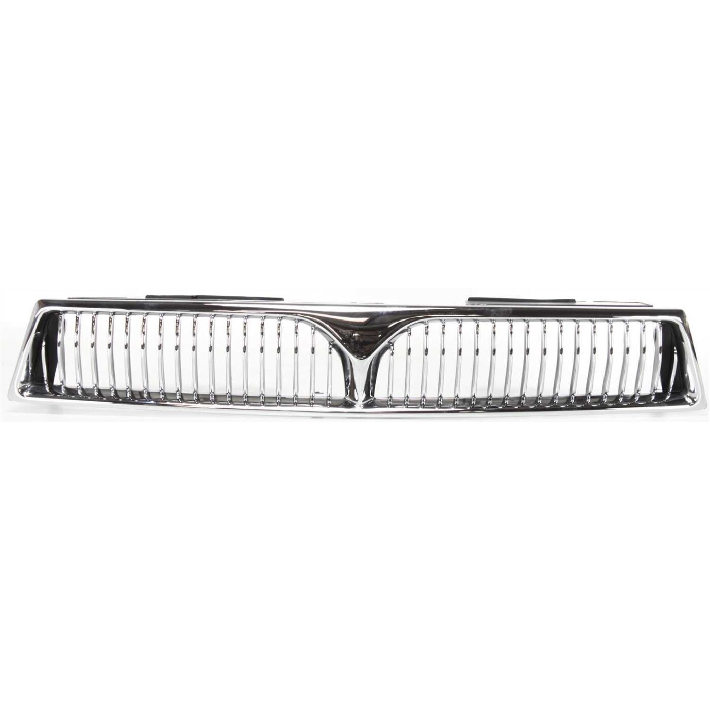 Grille For 99-2001 Mitsubishi Galant Chrome Shell w/ Black Insert Plastic