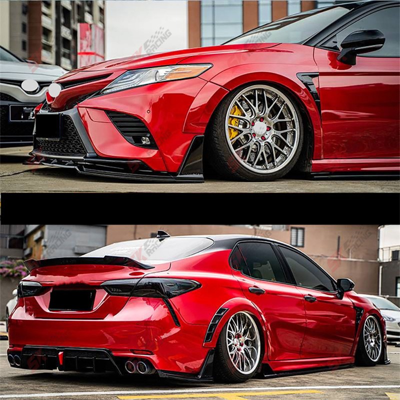 Unpainted ABS Fender Flares Wide Body Exterior For 2018-24 Toyota Camry SE XSE