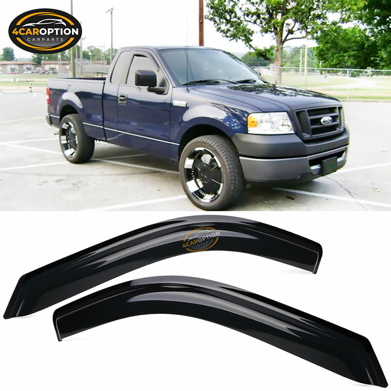 Fits 04-08 Ford F150 Standard Cab Window Visors Rain Sun Guard Vent 2Pc Set