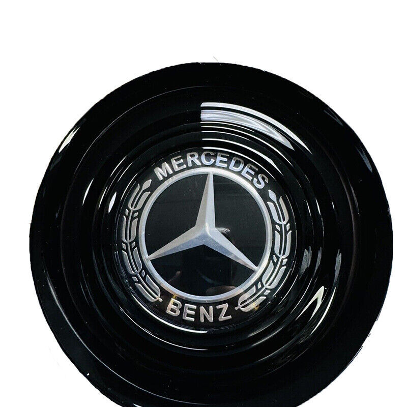 4 FORGIATO XL FLOATING CAP BLACK With Mercedes Benz Logo Fit All Forgiato Rims