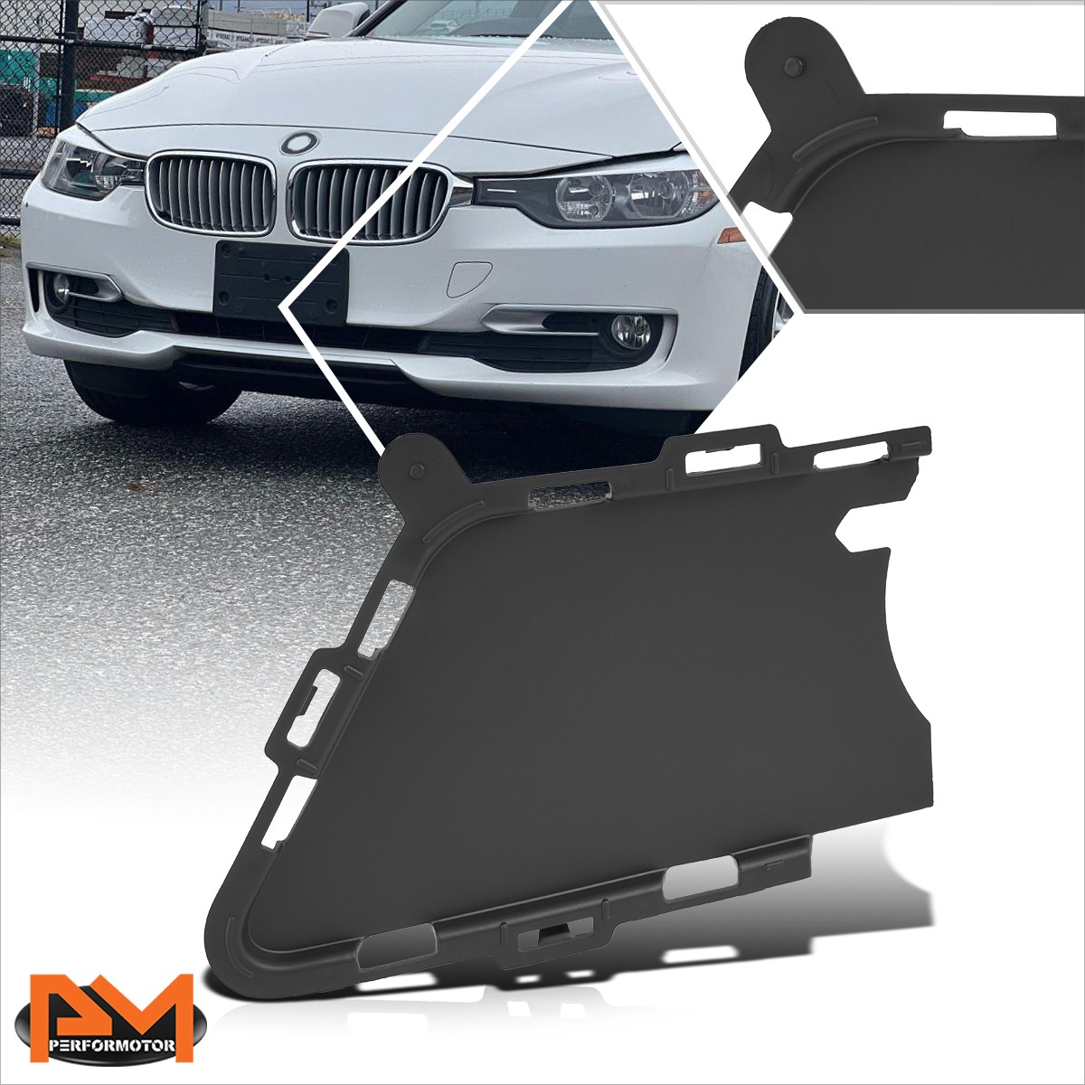 For 13-15 BMW 320I 328D 328I 335I Front Driver Left Side Fog Light Cover Black