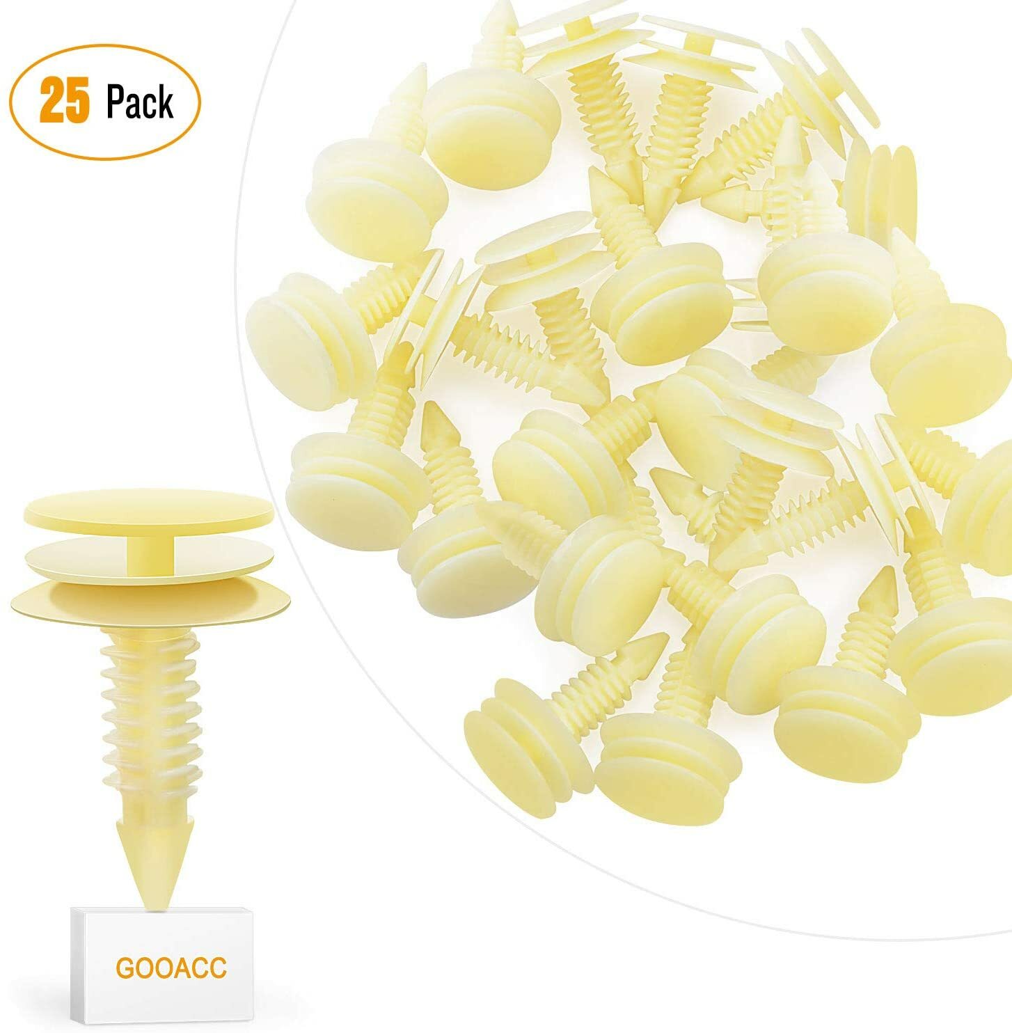 25pcs Front Door Trim Panel Retainers Clips Replaces for GM-10153057 8mm Hole