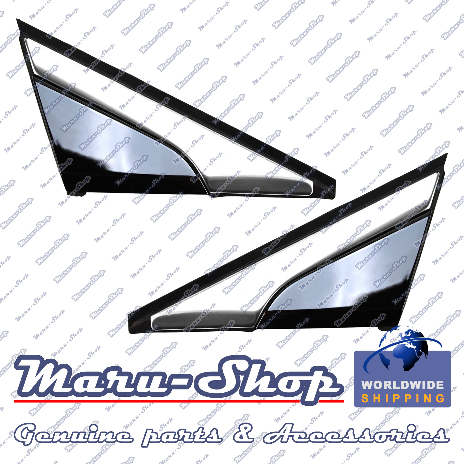 A-Pillar Post Outside Delta Molding Trim for 12~17 Hyundai Azera-Satin Chrome