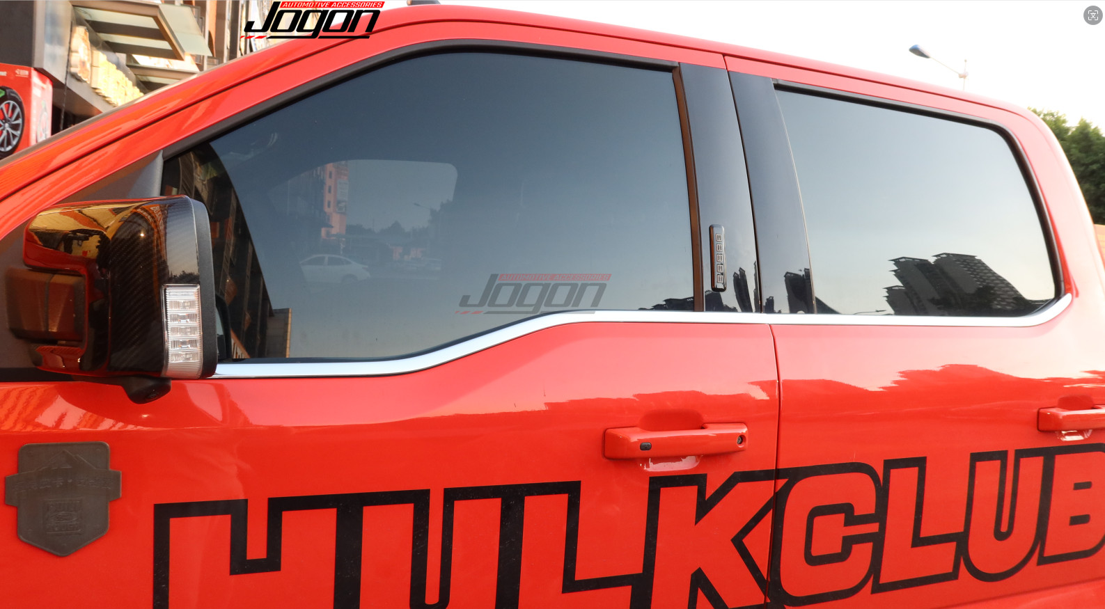 Chrome Side Window Sill Strip Covers 4-Door For Ford F-150 Raptor Lariat 2021-25