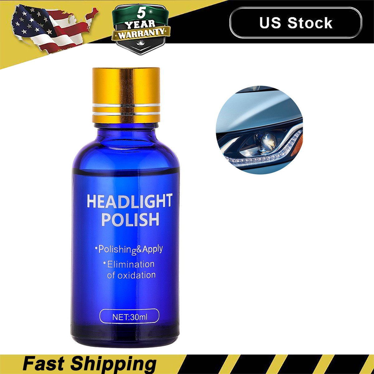 9H Repair Liquid Headlight Cover Len Restorer Polish Cleaner Car Accessories US