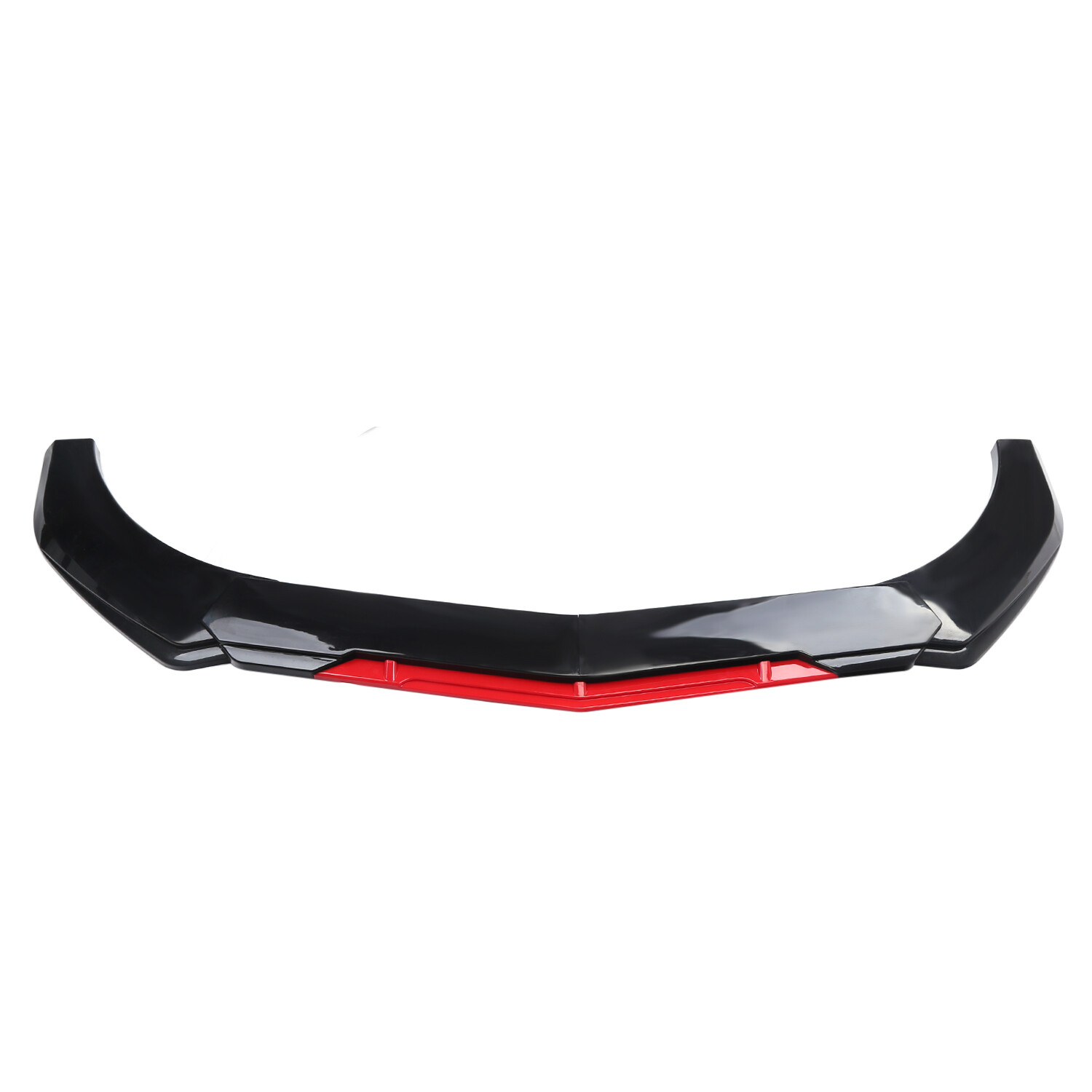 Front Bumper Lip Spoiler Splitter Body+Strut Rods Glossy Black Body Kits