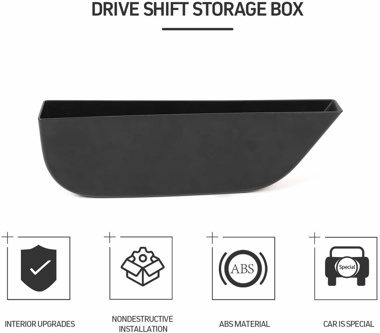 Central Gear Shift Box Side Storage Box Organizer Tray for Ford F150 09-14 Black